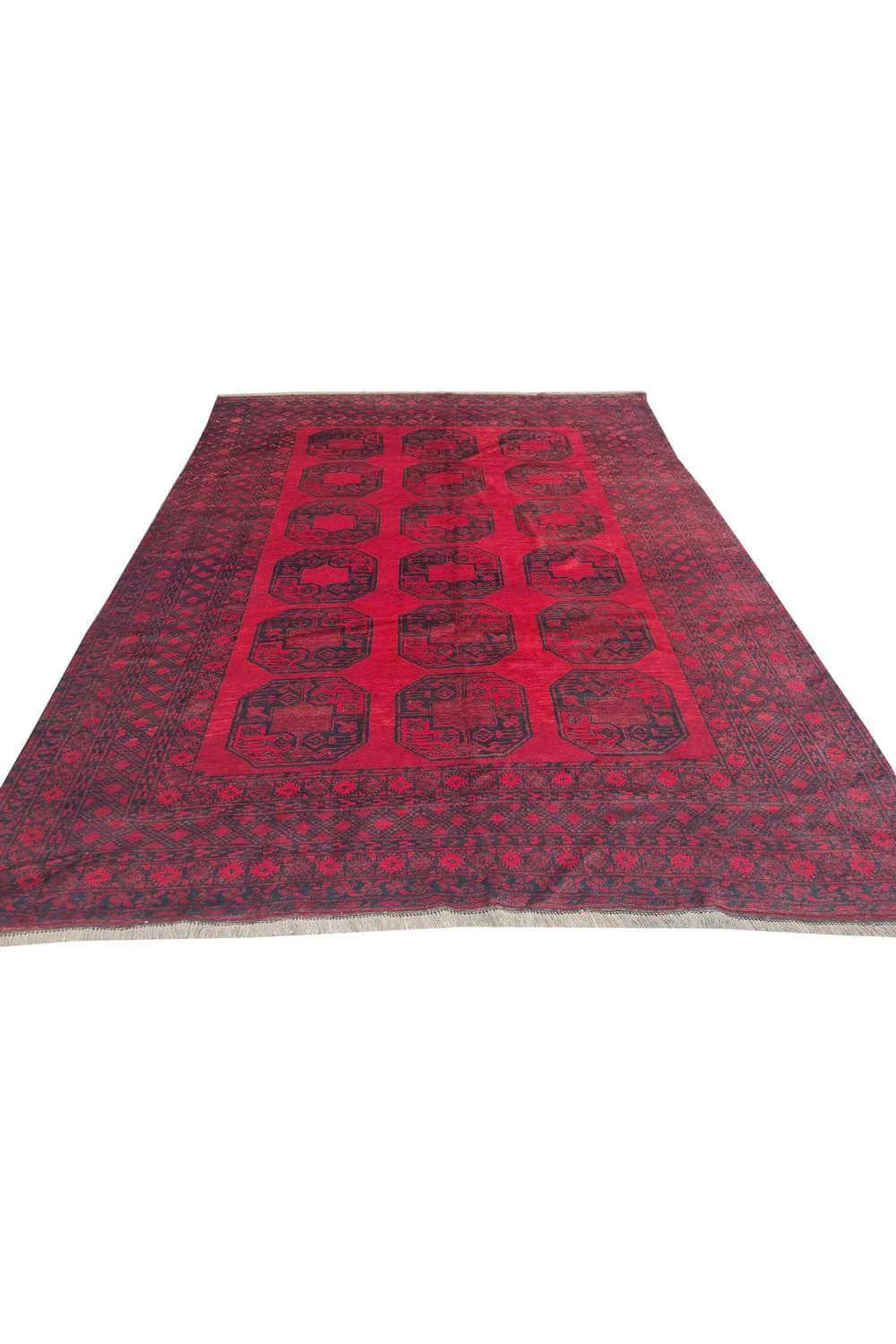 Amazing Hand Knotted Antique Turkmen Felpah Wool Area Rug 10.11 x 8.3 Ft