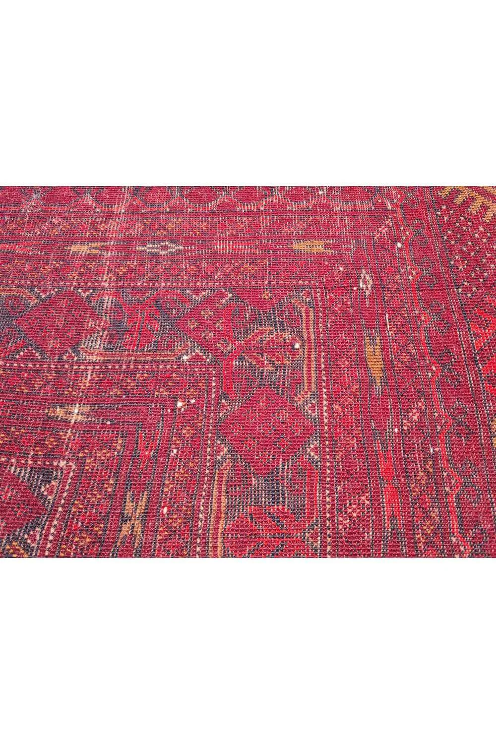 Amazing Hand Knotted Antique Afghan Turkmen Moori Wool Area Rug 11.4 x 7.11 Ft