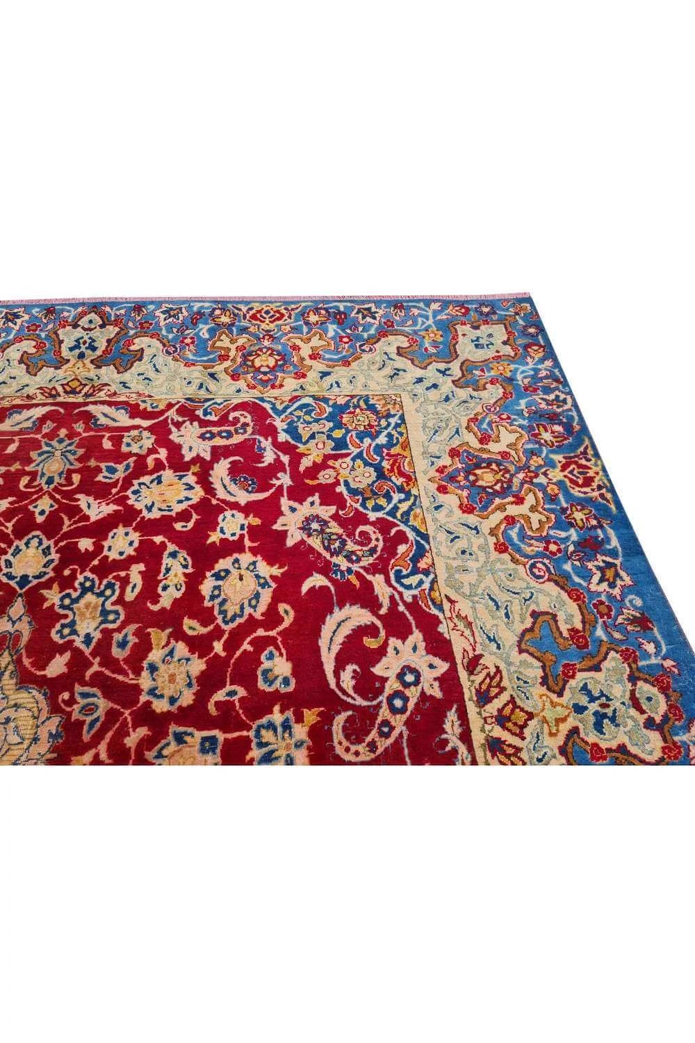 Amazing Hand Knotted Antique Qashoun Wool Area Rug 11.1 x 8.2 Ft