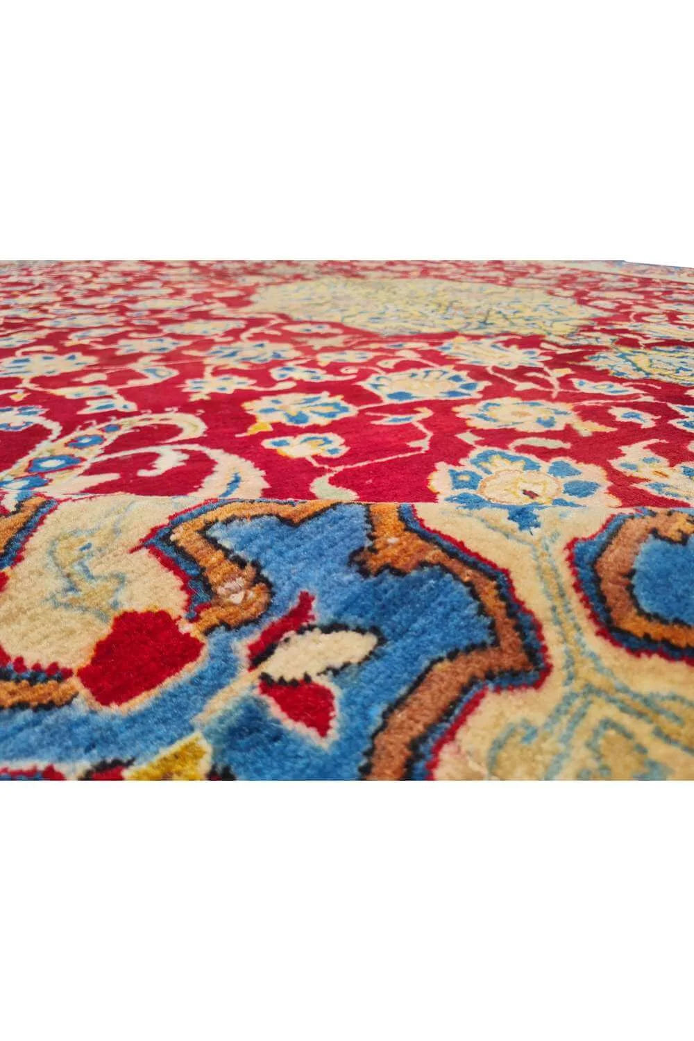 Amazing Hand Knotted Antique Qashoun Wool Area Rug 11.1 x 8.2 Ft