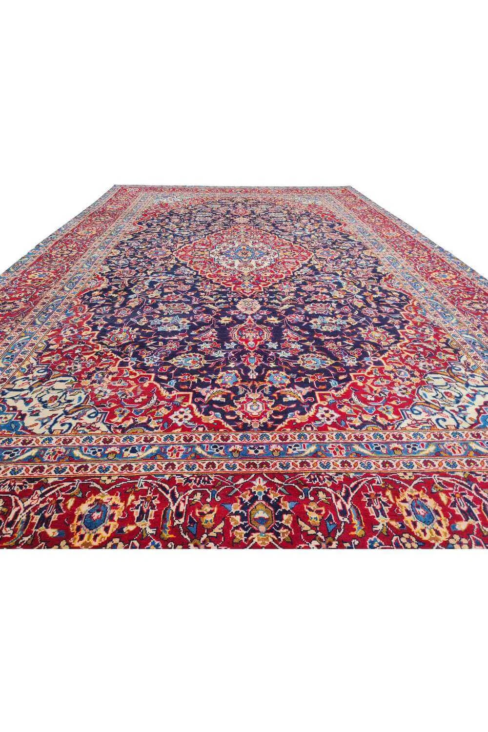 Amazing Hand Knotted Antique Qashoun Wool Area Rug 12.8 x 7.9 Ft