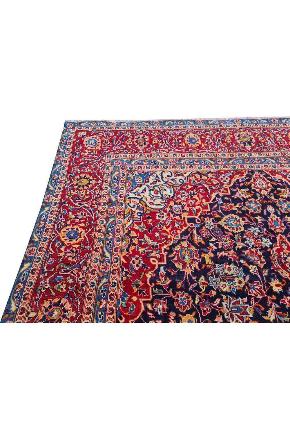 Amazing Hand Knotted Antique Qashoun Wool Area Rug 12.8 x 7.9 Ft