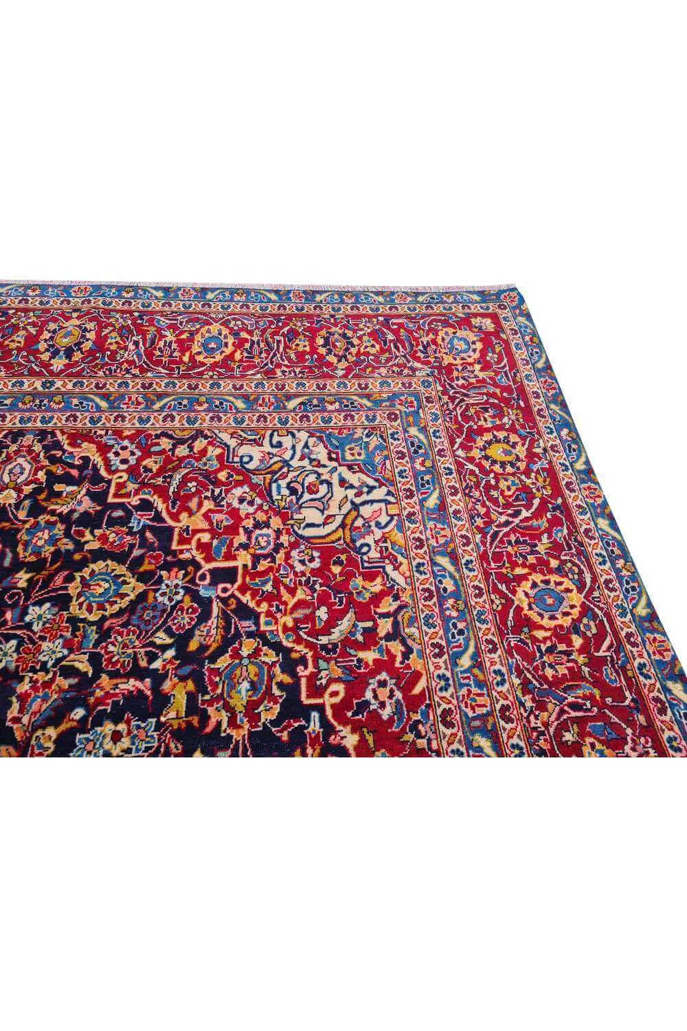 Amazing Hand Knotted Antique Qashoun Wool Area Rug 12.8 x 7.9 Ft