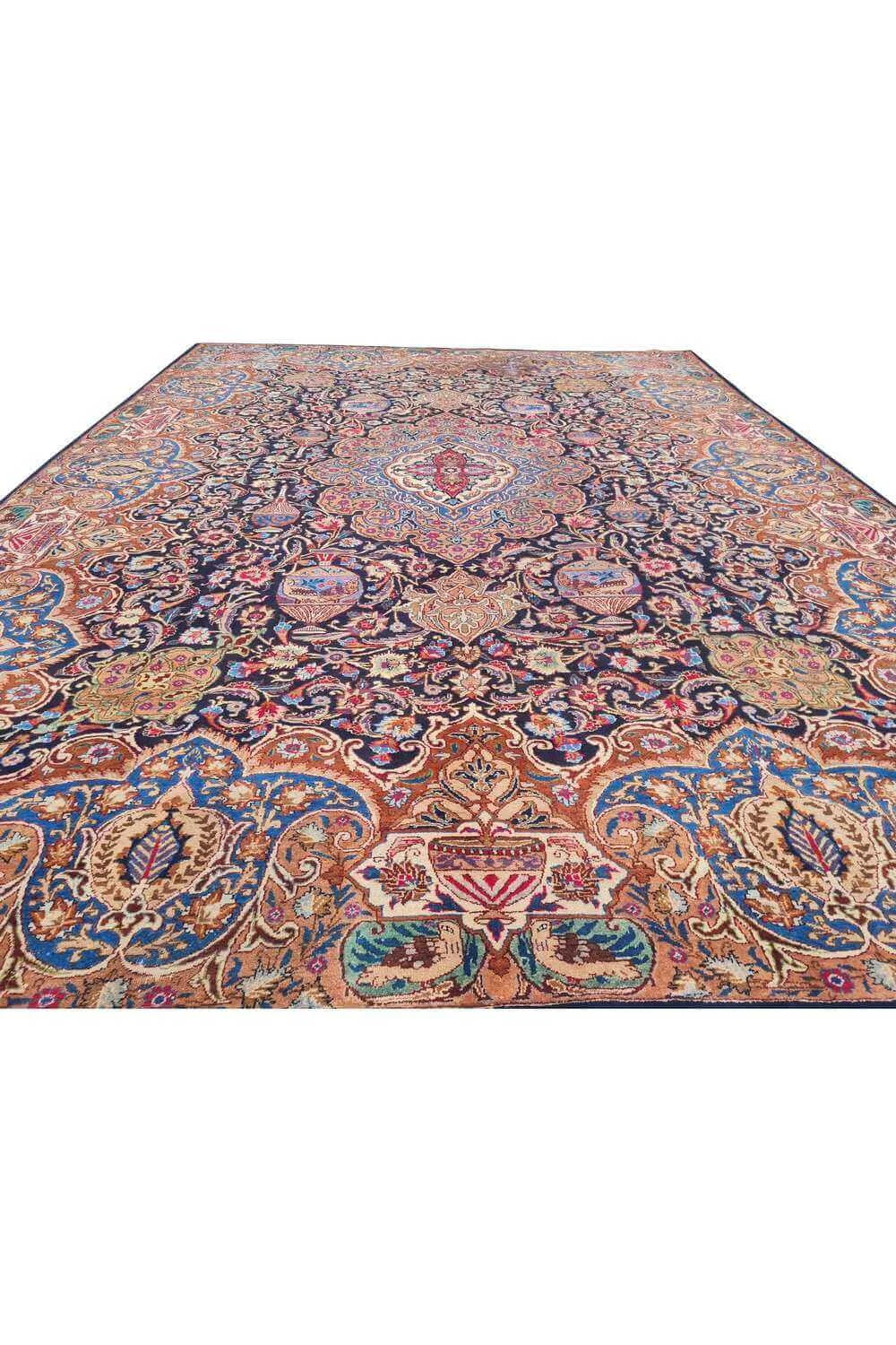 Amazing Hand Knotted Vintage Kashmour Pictorial Wool Area Rug 11.2 x 8.3 Ft