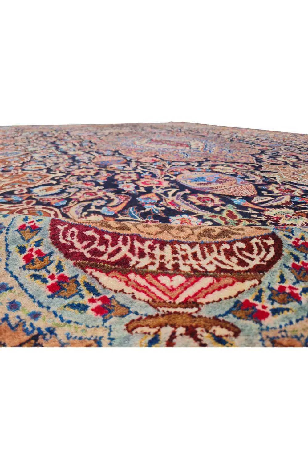 Amazing Hand Knotted Vintage Kashmour Pictorial Wool Area Rug 11.2 x 8.3 Ft