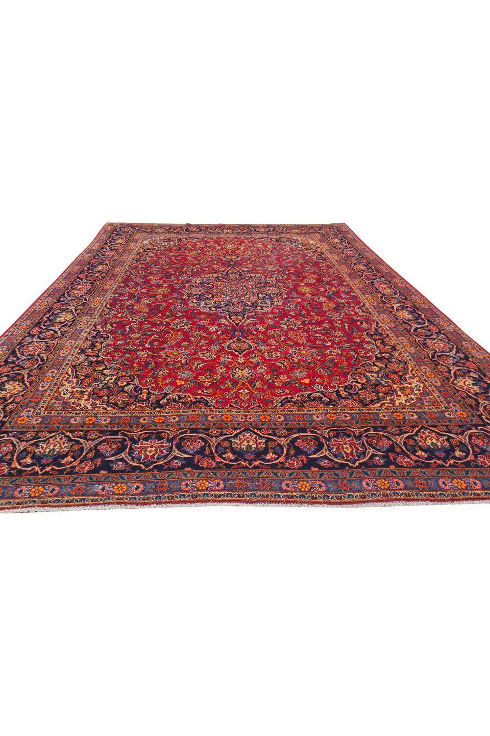 Amazing Hand Knotted Antique Qashoun Wool Area Rug 12.7 x 9.0 Ft