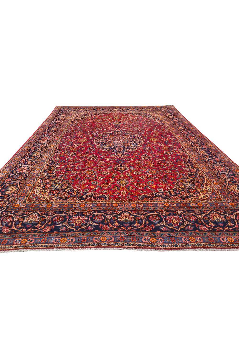 Amazing Hand Knotted Antique Qashoun Wool Area Rug 12.7 x 9.0 Ft