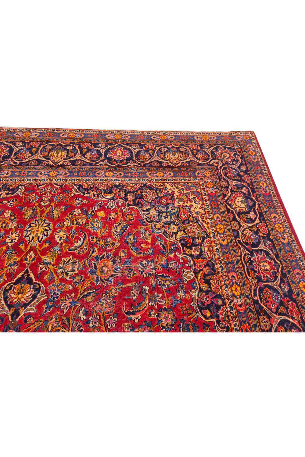 Amazing Hand Knotted Antique Qashoun Wool Area Rug 12.7 x 9.0 Ft