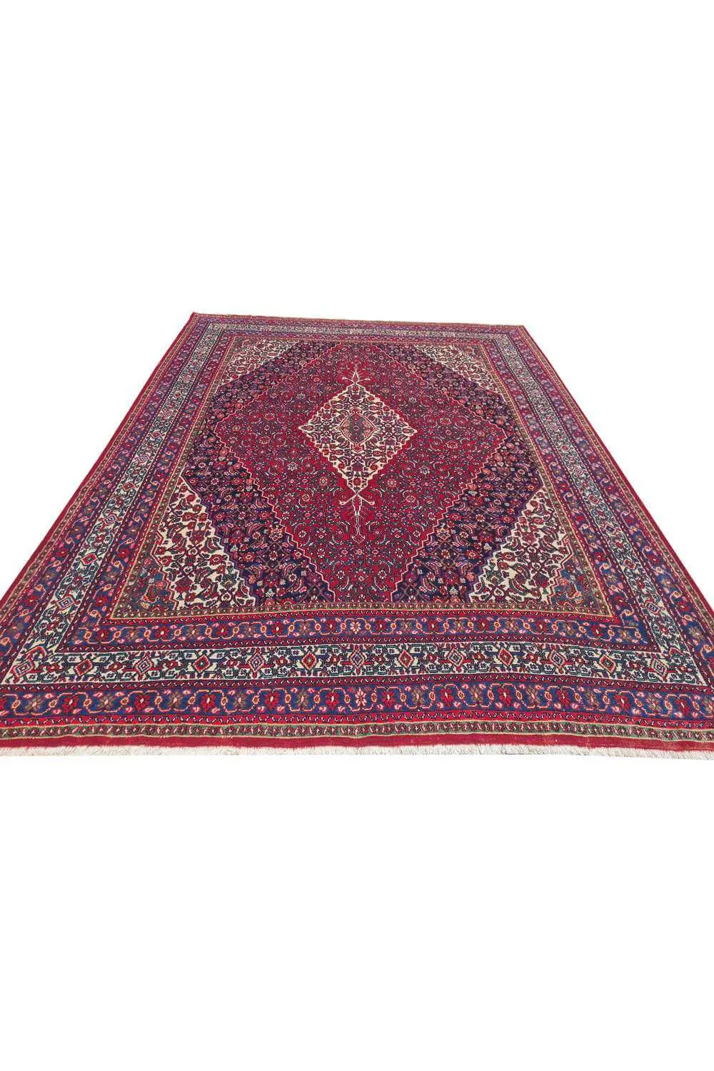 Authentic Hand Knotted Vintage Hamidoun Wool Area Rug 12.0 x 9.0 Ft