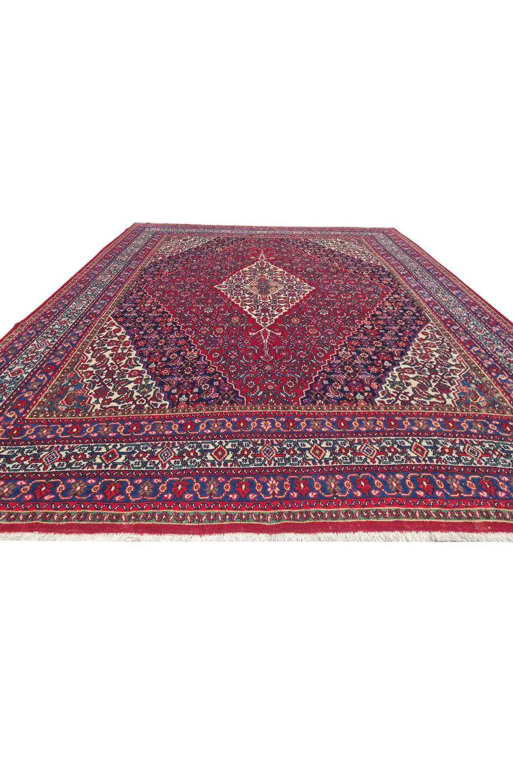 Authentic Hand Knotted Vintage Hamidoun Wool Area Rug 12.0 x 9.0 Ft