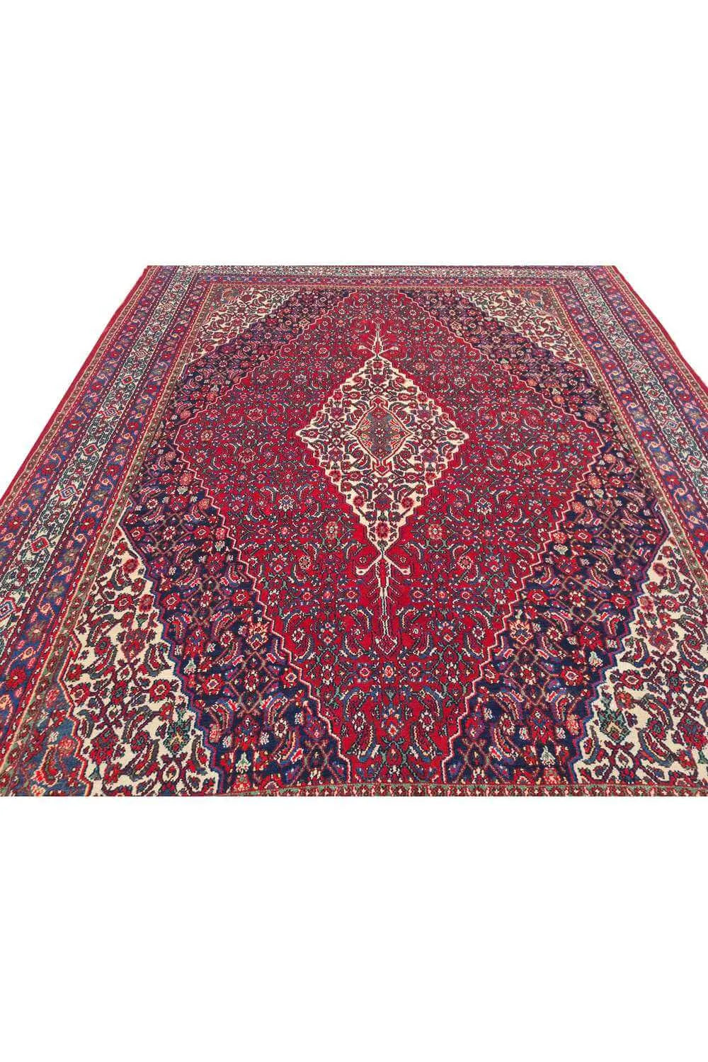 Authentic Hand Knotted Vintage Hamidoun Wool Area Rug 12.0 x 9.0 Ft