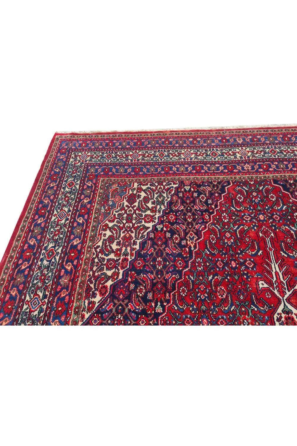 Authentic Hand Knotted Vintage Hamidoun Wool Area Rug 12.0 x 9.0 Ft