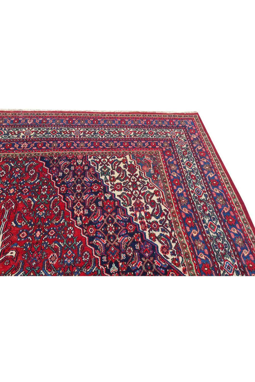 Authentic Hand Knotted Vintage Hamidoun Wool Area Rug 12.0 x 9.0 Ft