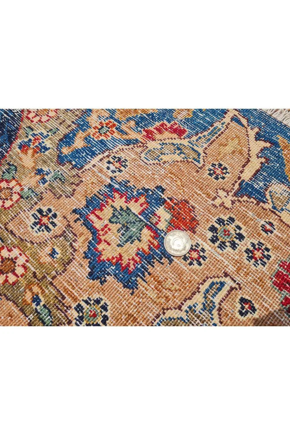 Authentic Hand Knotted Antique Kashmour Hunting Pictorial Wool Area Rug 12.11 x 7.9 Ft