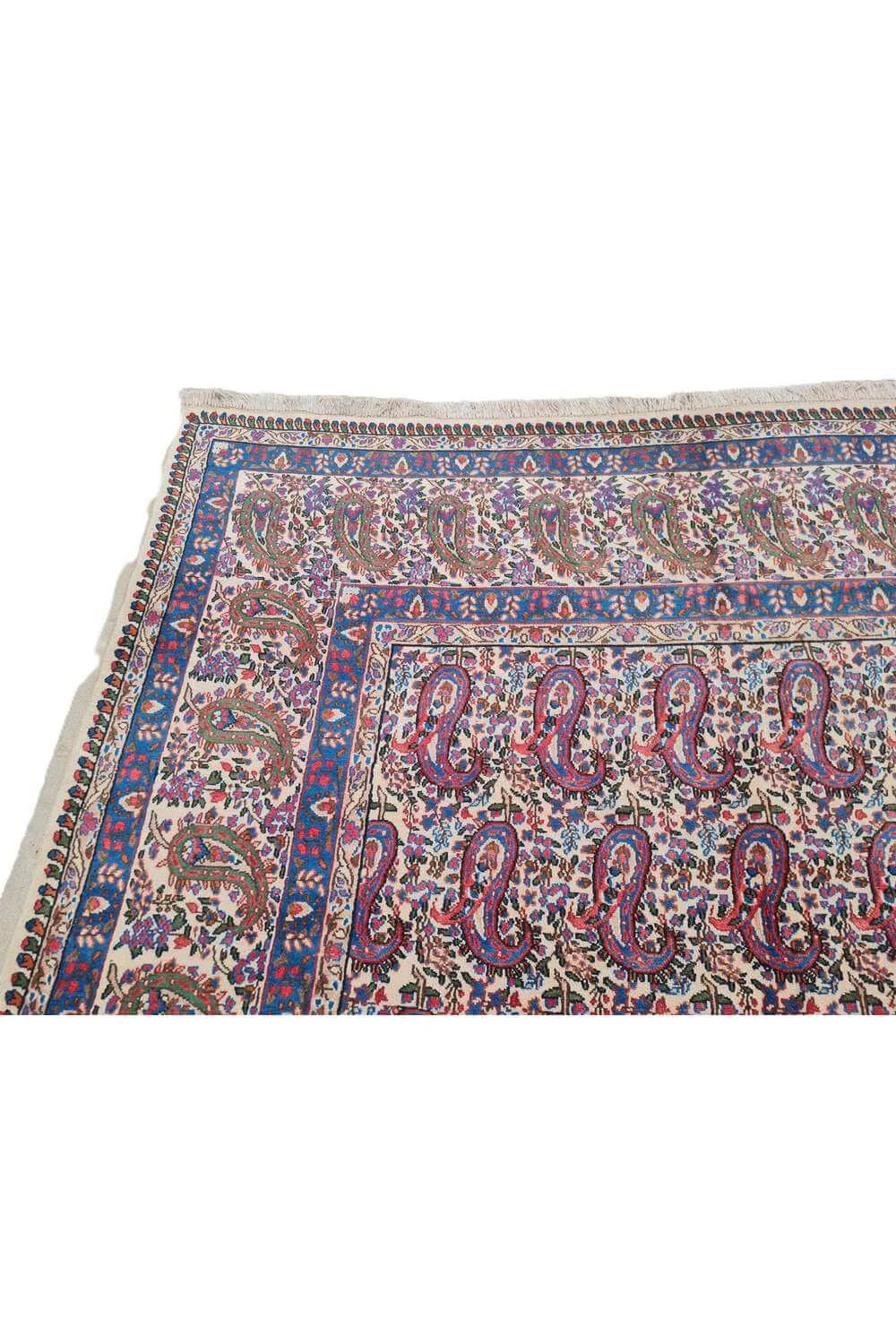 Authentic Hand Knotted Antique Tribal Qirmoun Wool Area Rug  12.4 x 9.9 Ft