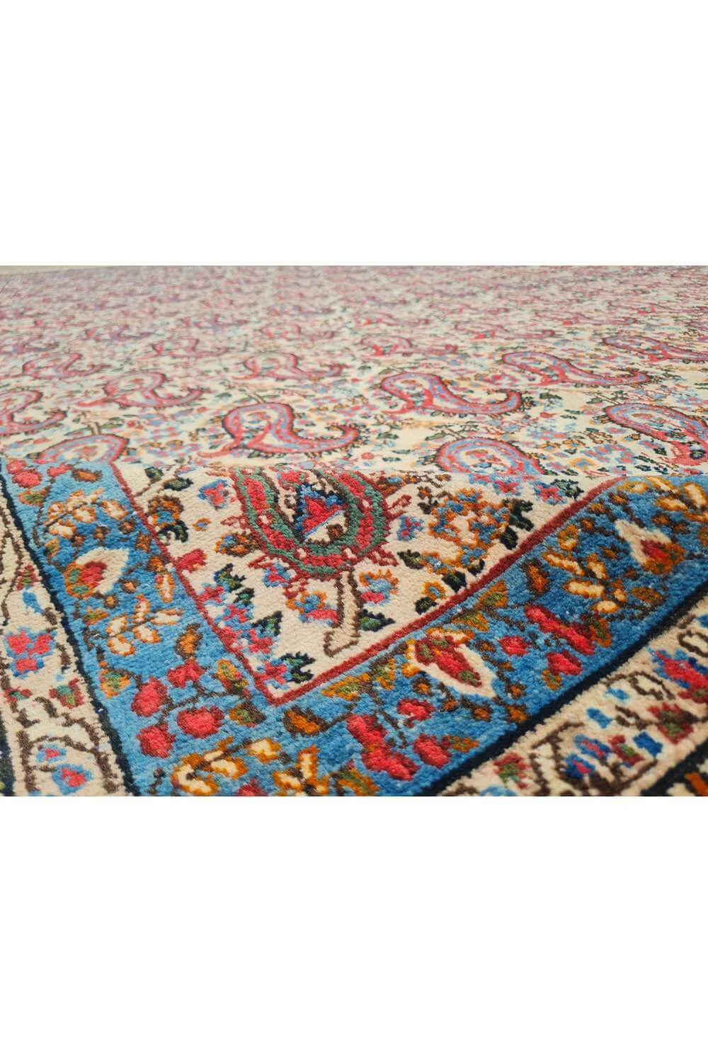 Authentic Hand Knotted Antique Tribal Qirmoun Wool Area Rug  12.4 x 9.9 Ft