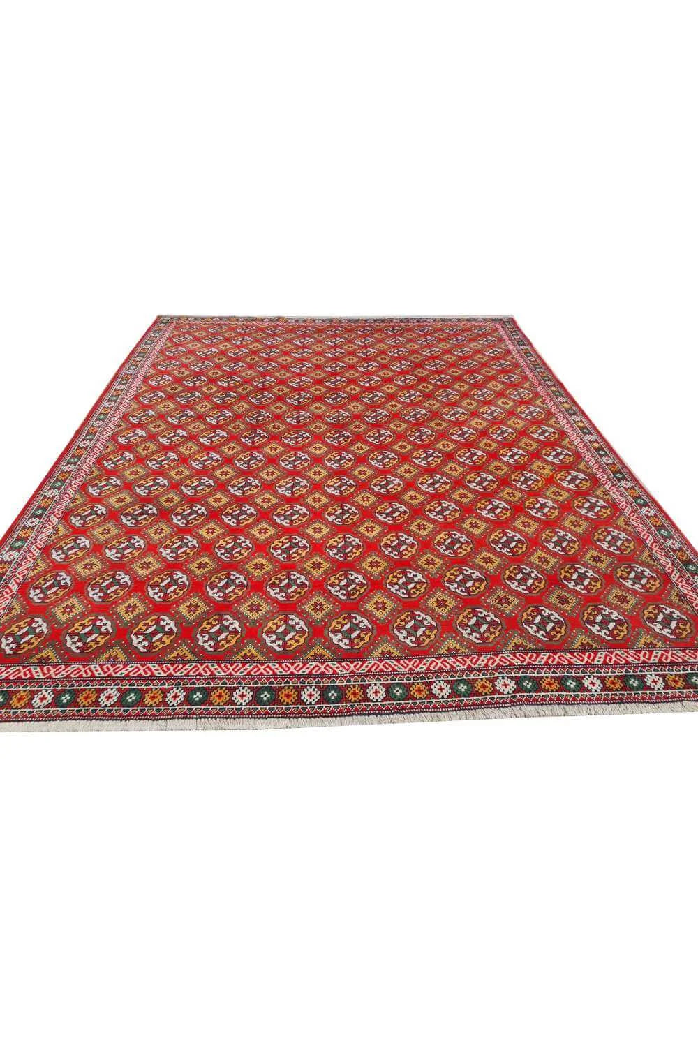 Amazing Hand Knotted Vintage Morocco Wool Area Rug 11.8 x 9.7 Ft