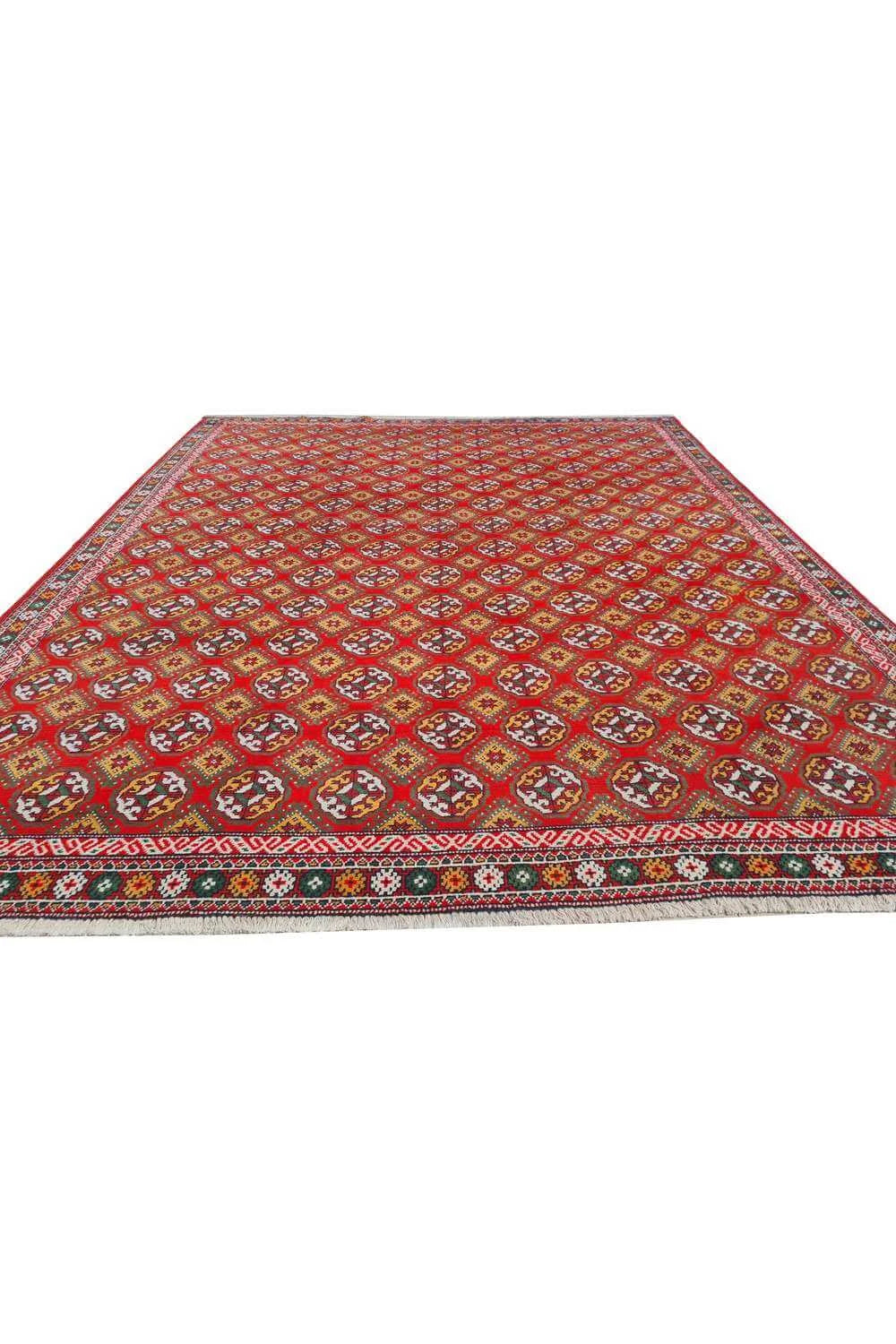 Amazing Hand Knotted Vintage Morocco Wool Area Rug 11.8 x 9.7 Ft
