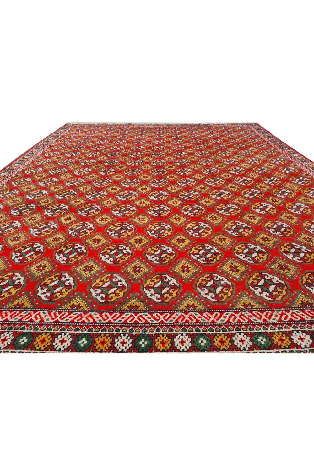 Amazing Hand Knotted Vintage Morocco Wool Area Rug 11.8 x 9.7 Ft