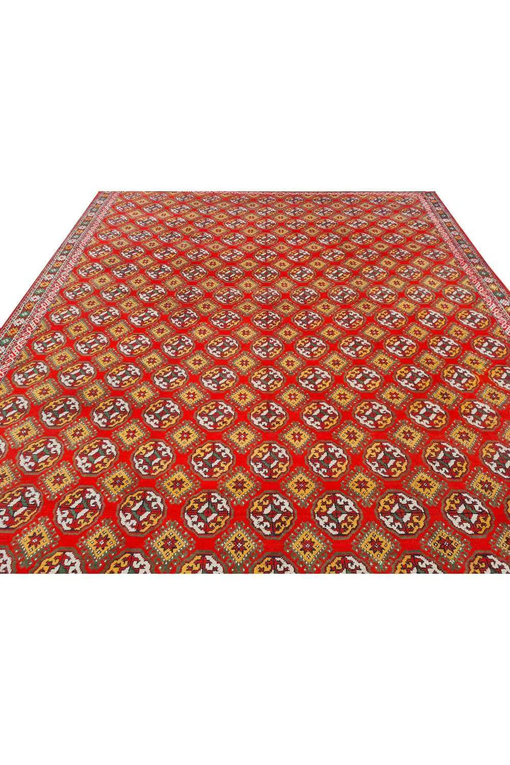 Amazing Hand Knotted Vintage Morocco Wool Area Rug 11.8 x 9.7 Ft