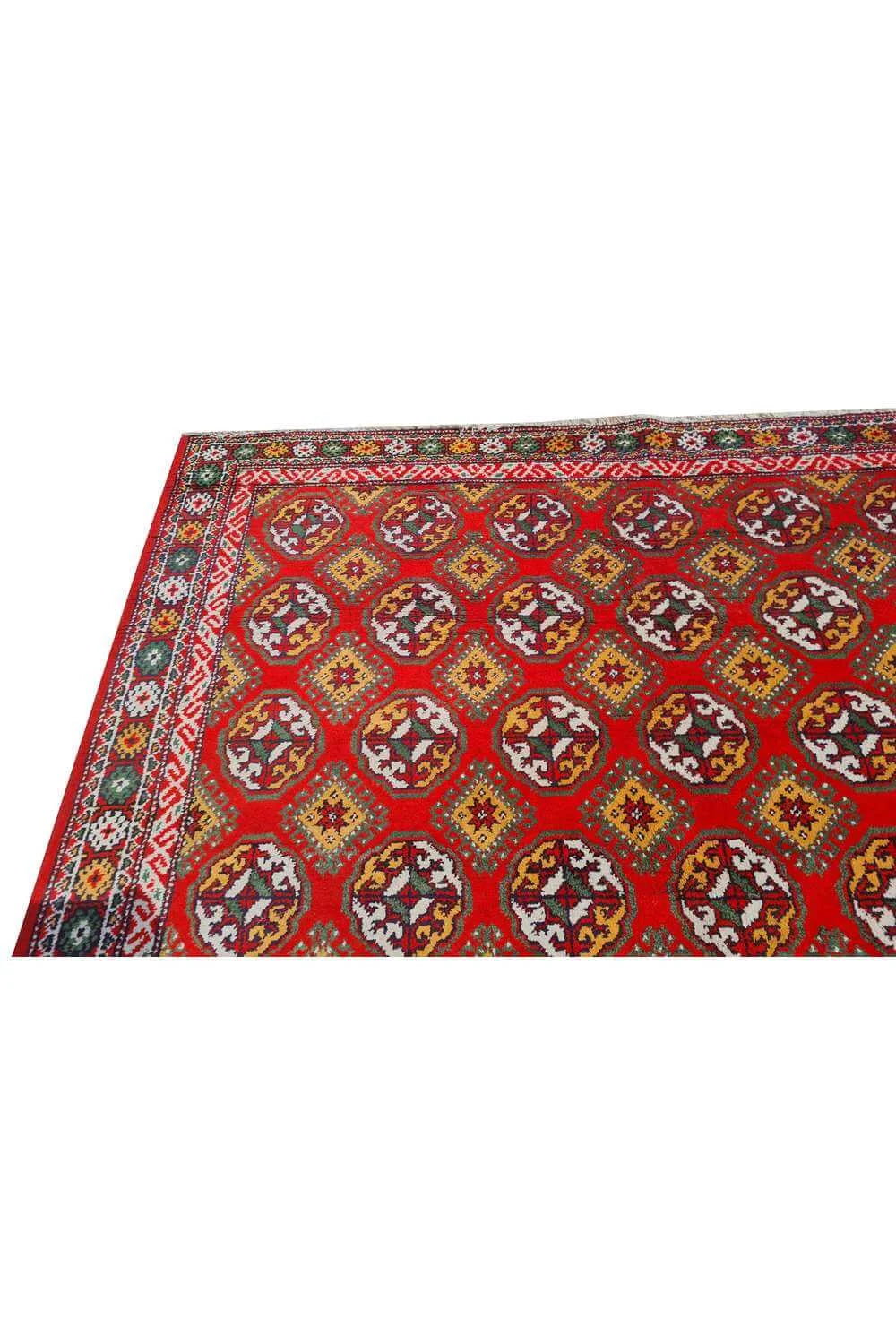 Amazing Hand Knotted Vintage Morocco Wool Area Rug 11.8 x 9.7 Ft