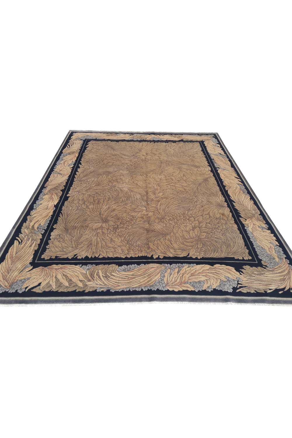 Amazing Hand Knotted Vintage Tibet Sino Pictorial Wool Area Rug 9.8 x 8.2 Ft