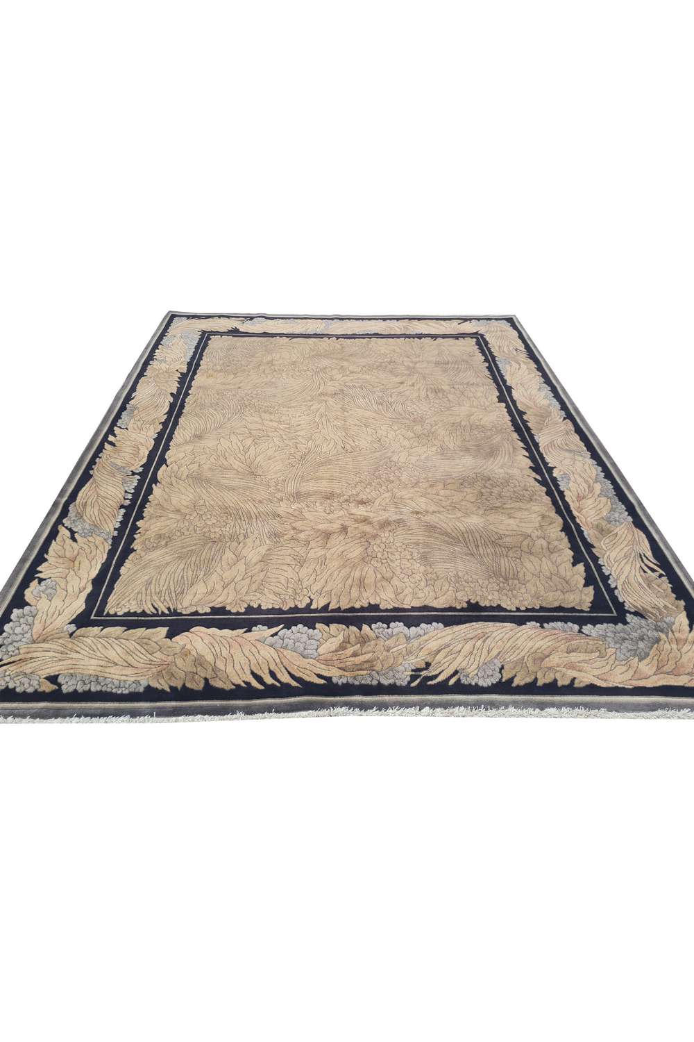Amazing Hand Knotted Vintage Tibet Sino Pictorial Wool Area Rug 9.8 x 8.2 Ft