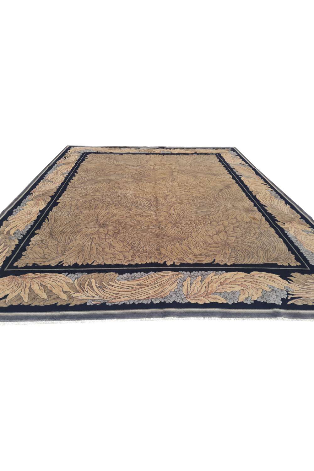 Amazing Hand Knotted Vintage Tibet Sino Pictorial Wool Area Rug 9.8 x 8.2 Ft