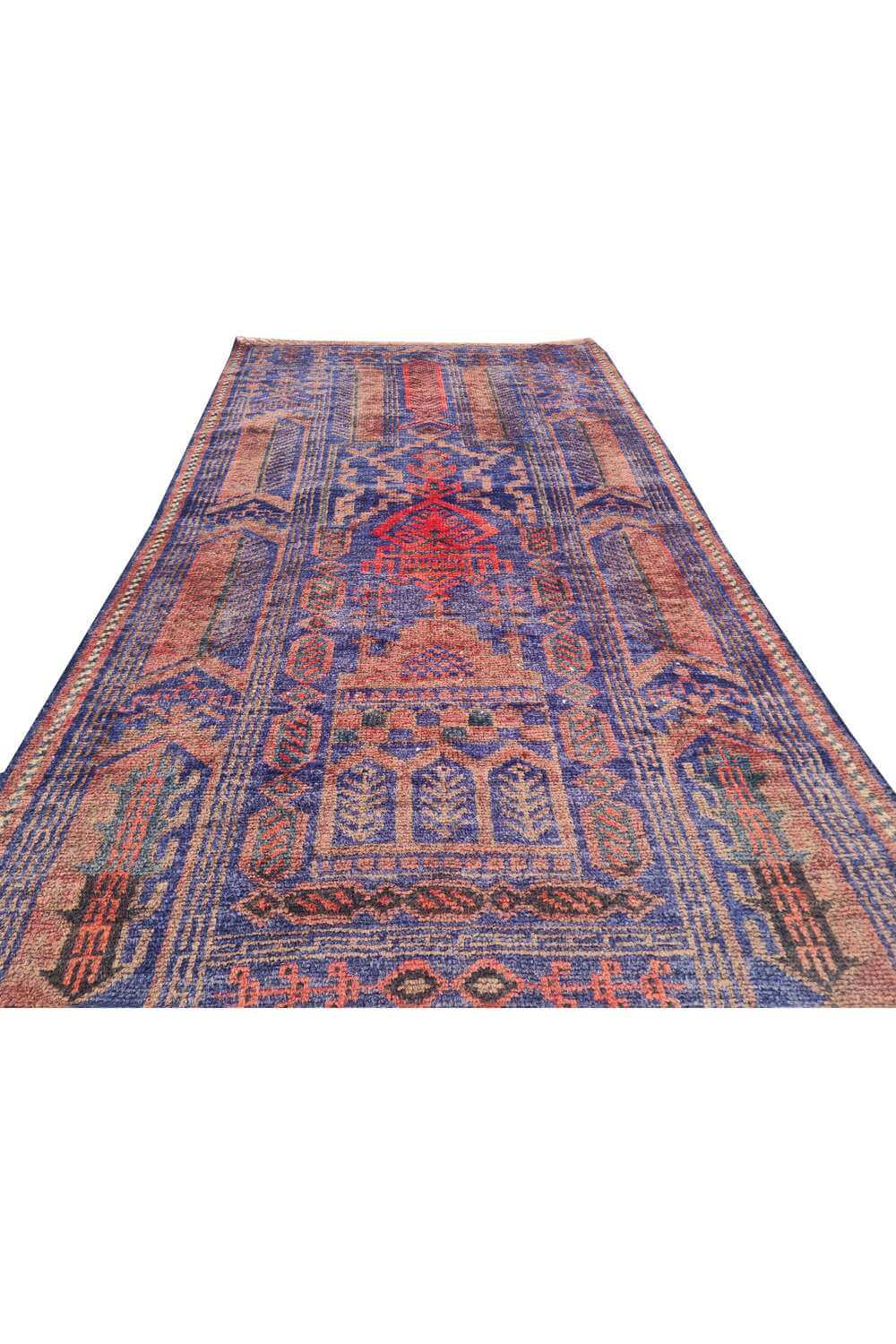 Amazing Hand Knotted Vintage Afghan Taimani Wool Area Rug 4.0 x 2.3 Ft