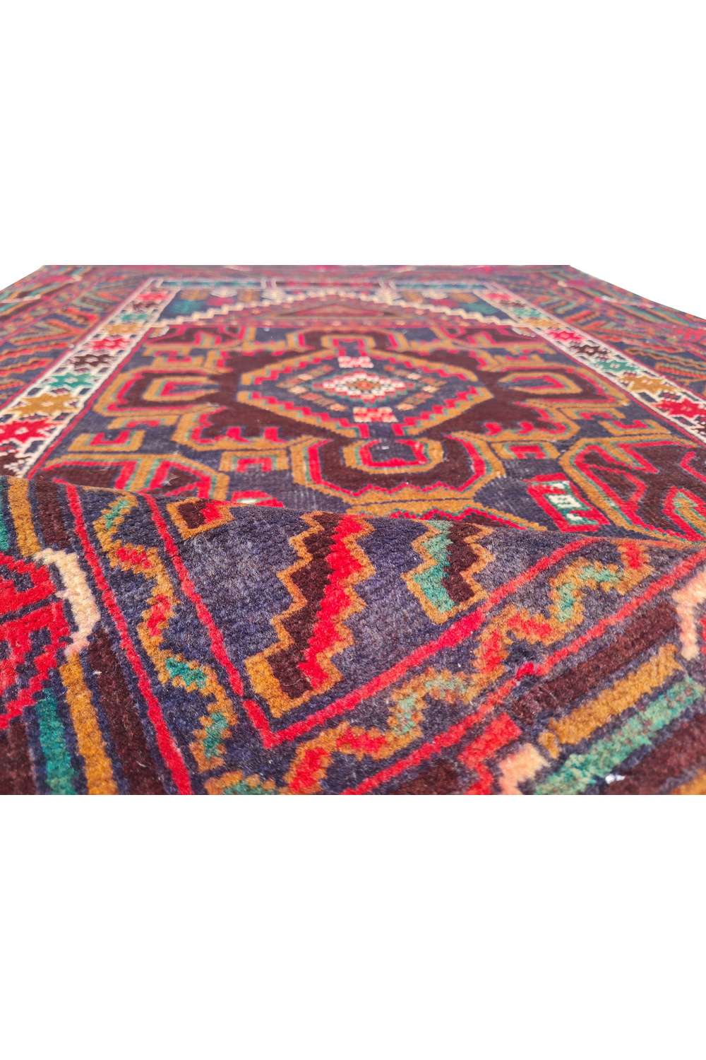 Rare Hand Knotted Vintage Afghan Adras Khan Balouch Wool Area Rug 4.8 x 2.10 Ft