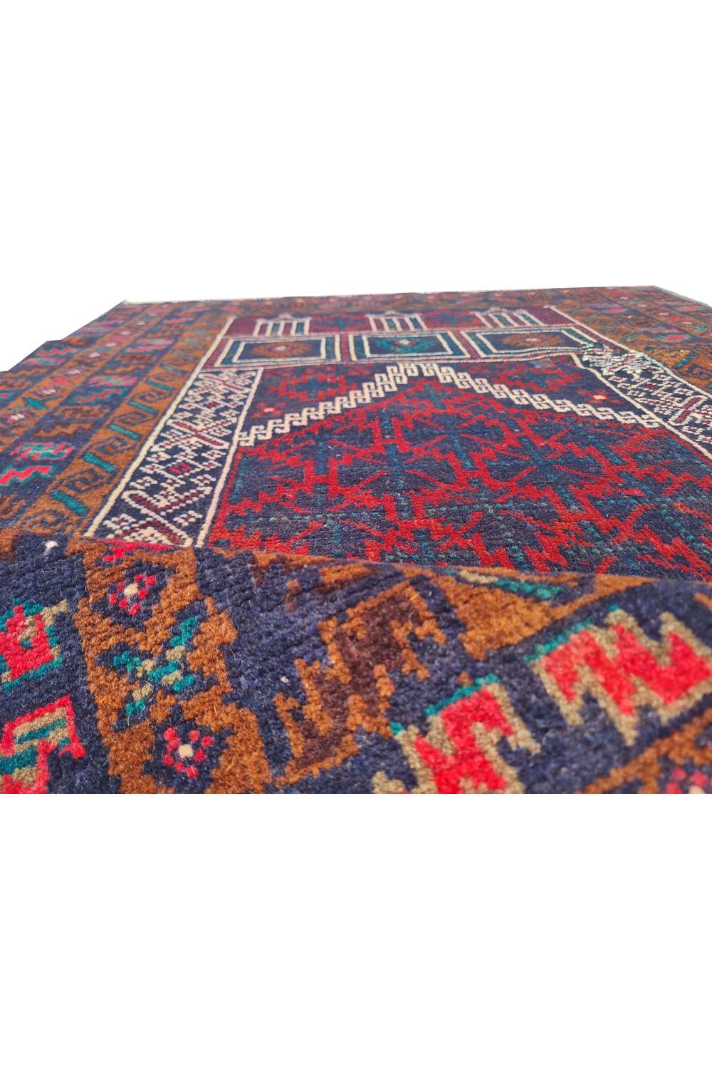 Rare Hand Knotted Vintage Afghan Adras Khan Balouch Wool Area Rug 4.5 x 2.9 Ft