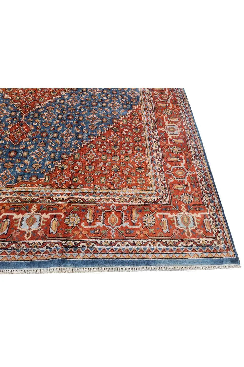 Amazing Hand Knotted Vintage Indo Wool Area Rug 11.7 x 8.8 Ft