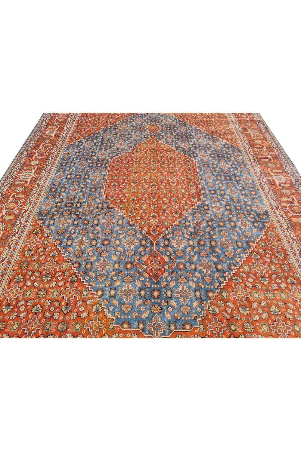 Amazing Hand Knotted Vintage Indo Wool Area Rug 11.7 x 8.8 Ft
