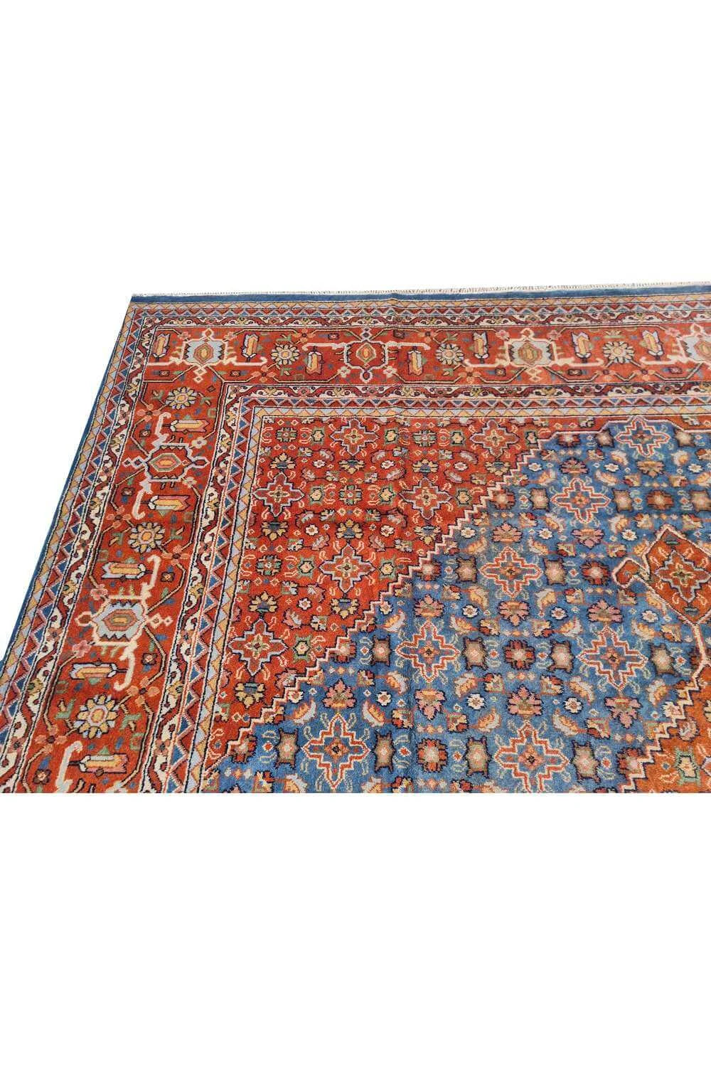 Amazing Hand Knotted Vintage Indo Wool Area Rug 11.7 x 8.8 Ft