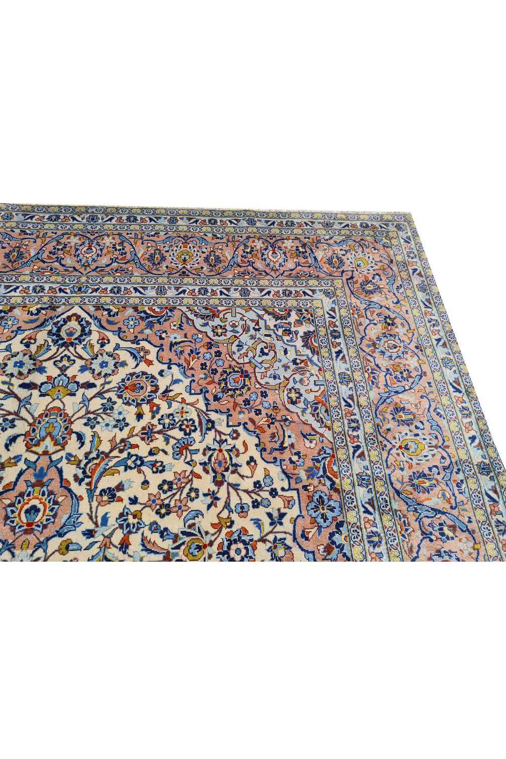 Amazing Hand Knotted Vintage Qashoun Wool Area Rug 12.5 x 8.1 Ft