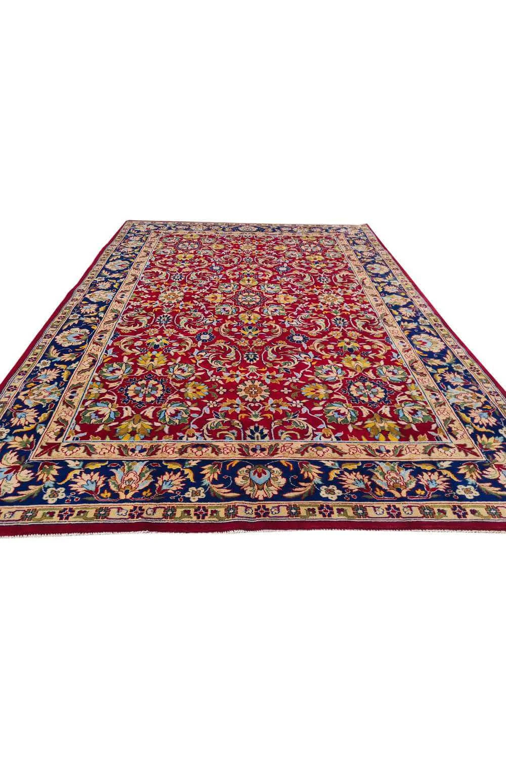 Amazing Hand Knotted Vintage Tabreez Wool Area Rug 11.3 x 8.3 Ft