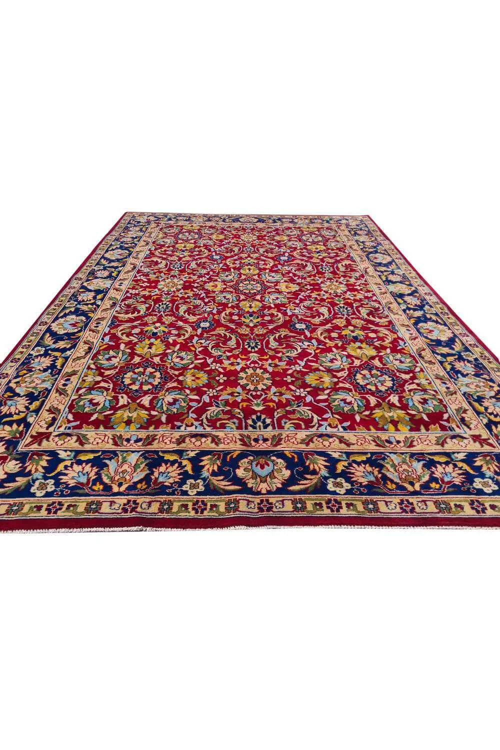 Amazing Hand Knotted Vintage Tabreez Wool Area Rug 11.3 x 8.3 Ft