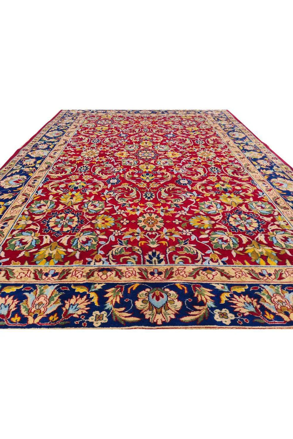 Amazing Hand Knotted Vintage Tabreez Wool Area Rug 11.3 x 8.3 Ft
