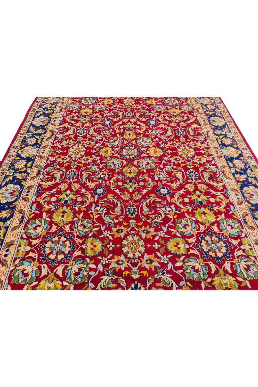 Amazing Hand Knotted Vintage Tabreez Wool Area Rug 11.3 x 8.3 Ft