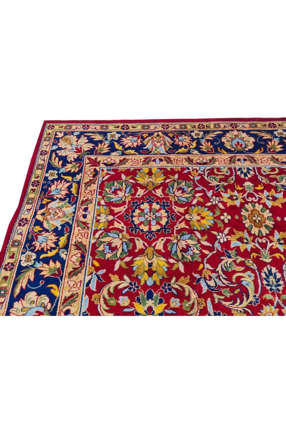 Amazing Hand Knotted Vintage Tabreez Wool Area Rug 11.3 x 8.3 Ft