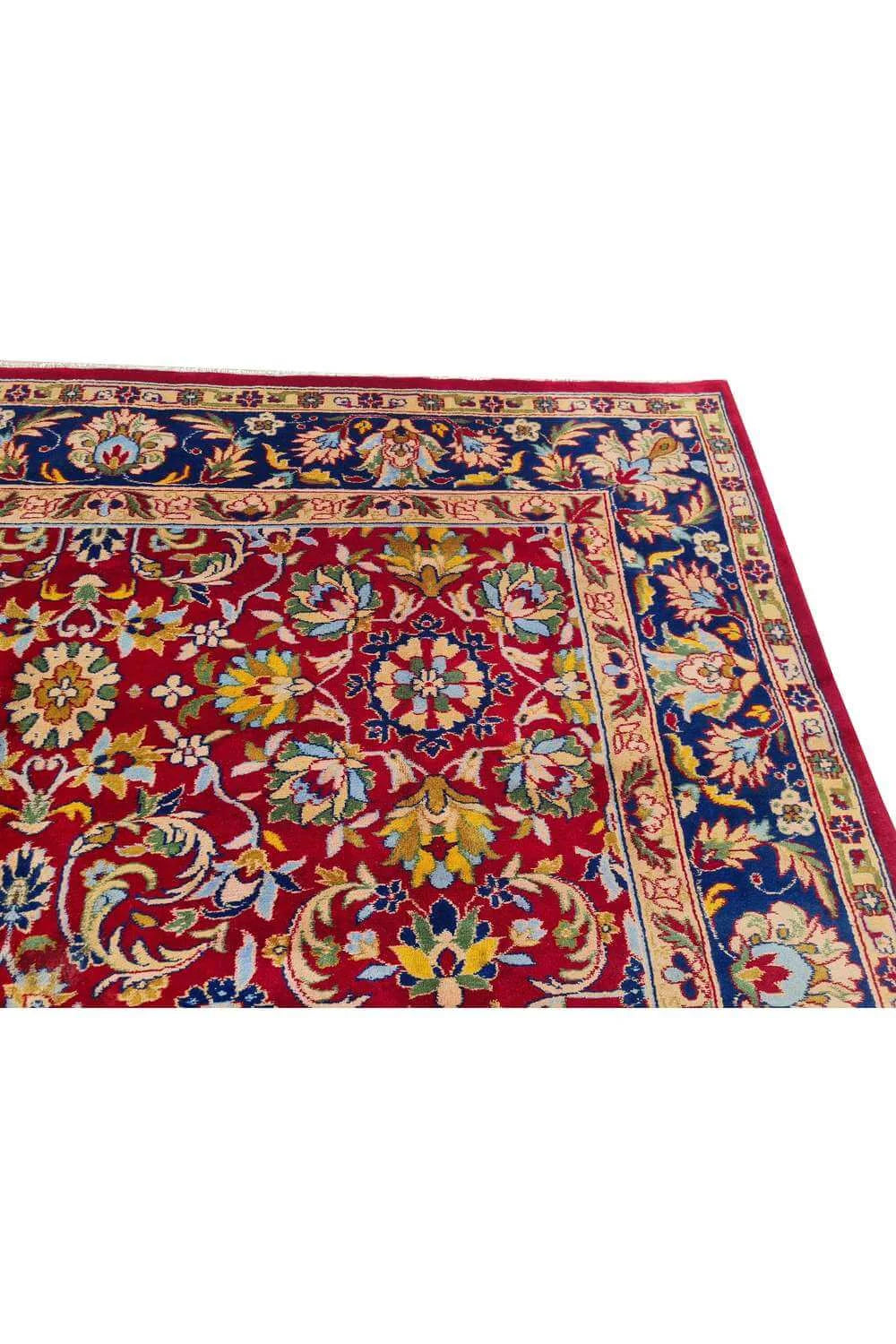 Amazing Hand Knotted Vintage Tabreez Wool Area Rug 11.3 x 8.3 Ft