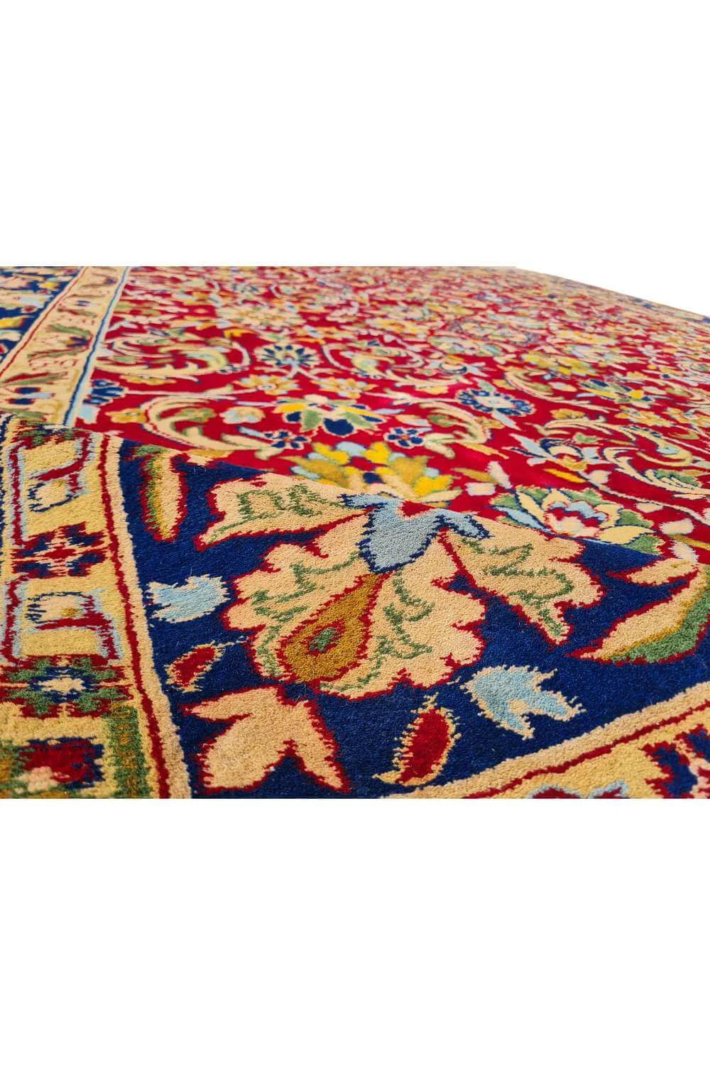 Amazing Hand Knotted Vintage Tabreez Wool Area Rug 11.3 x 8.3 Ft