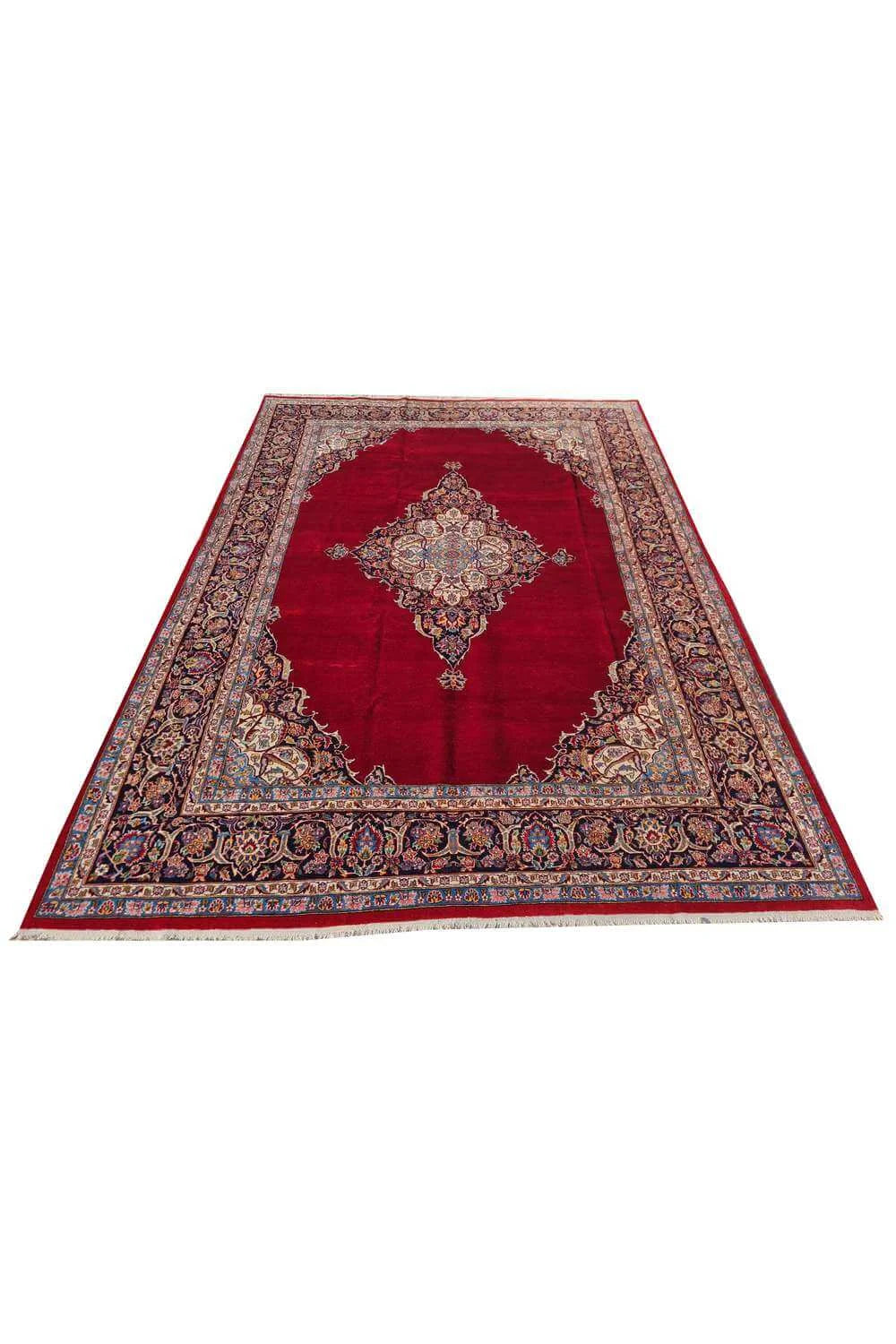 Amazing Hand Knotted Vintage Double Knot Wool Area Rug 11.5 x 8.0 Ft
