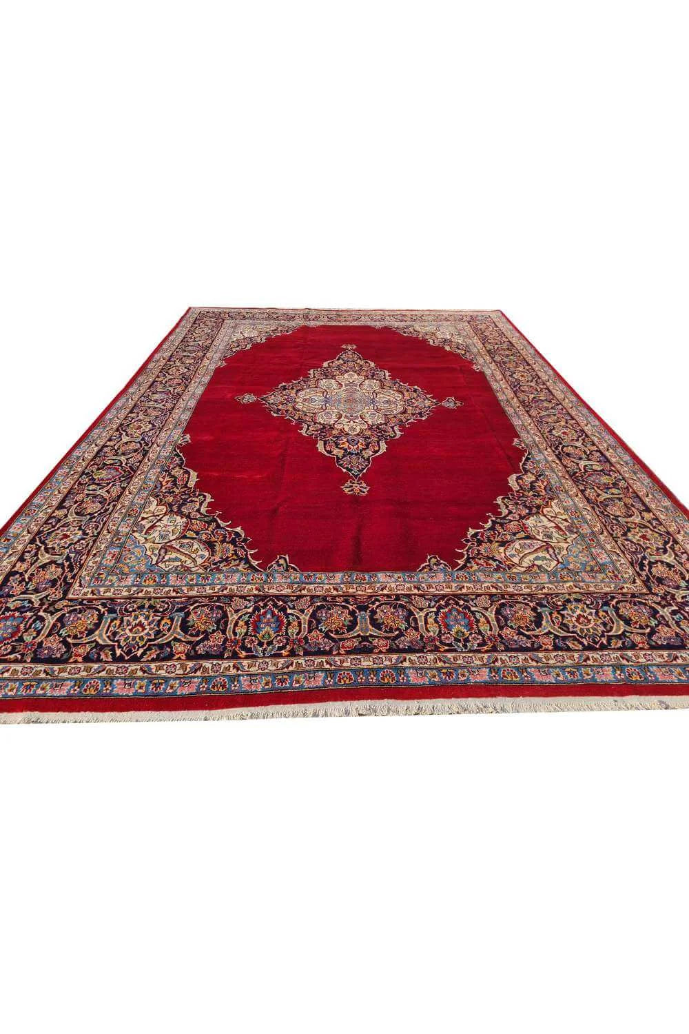 Amazing Hand Knotted Vintage Double Knot Wool Area Rug 11.5 x 8.0 Ft