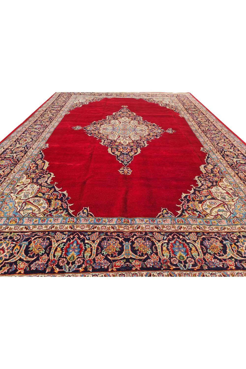 Amazing Hand Knotted Vintage Double Knot Wool Area Rug 11.5 x 8.0 Ft