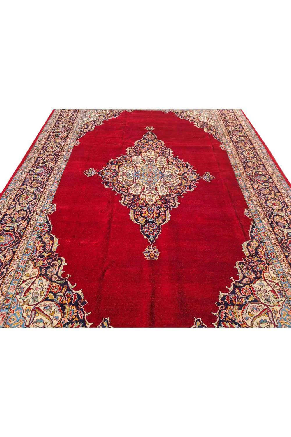 Amazing Hand Knotted Vintage Double Knot Wool Area Rug 11.5 x 8.0 Ft