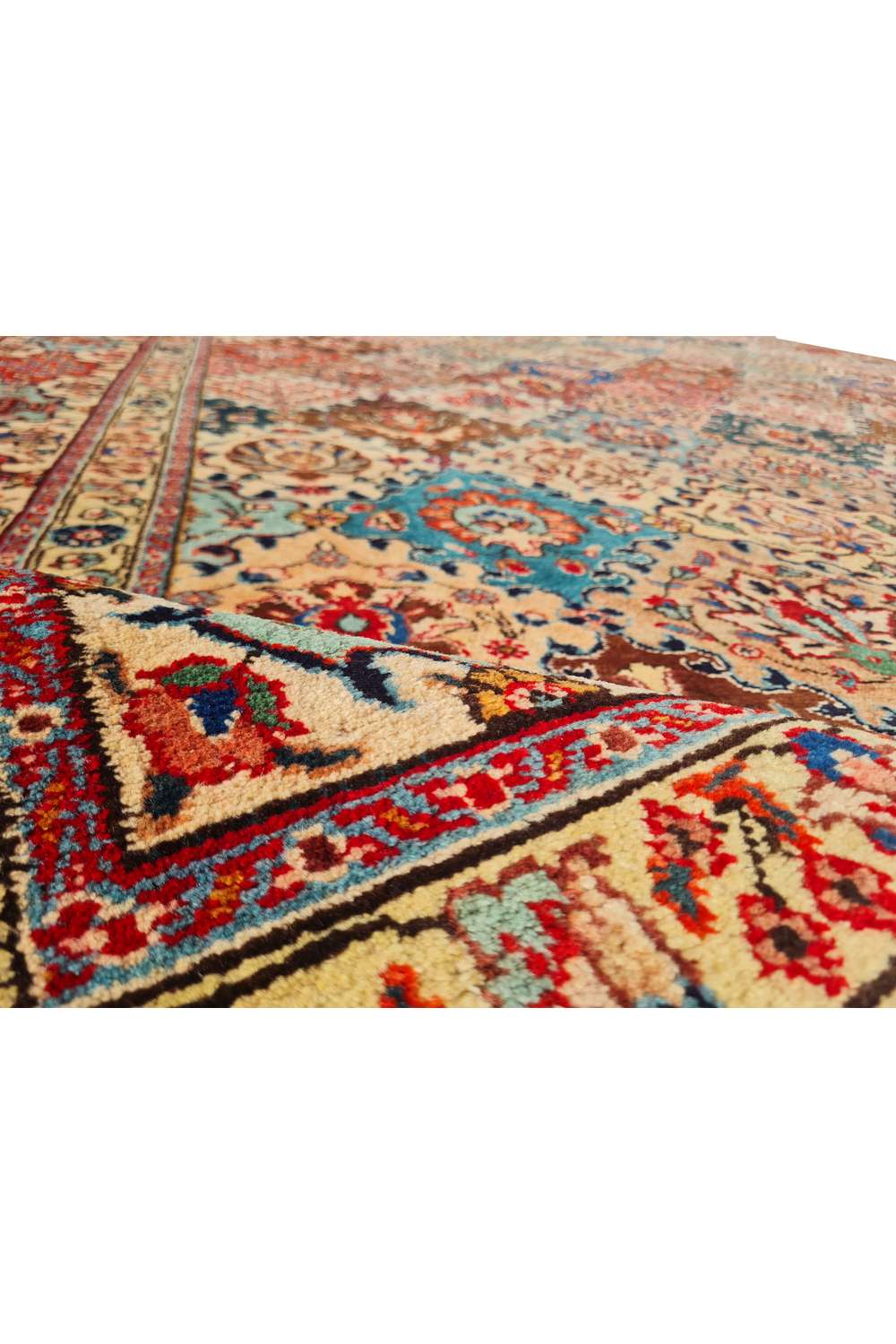 Amazing Hand Knotted Vintage Baghtiyaar Pictorial Wool Area Rug 12.10 x 9.5 Ft