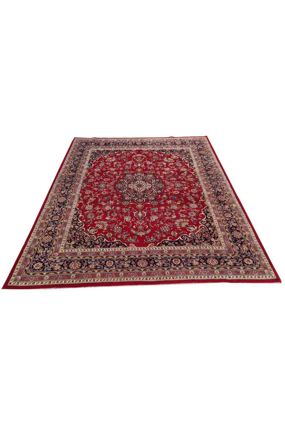 Amazing Hand Knotted Vintage Mashad Wool Area Rug 10.0 x 8.1 Ft