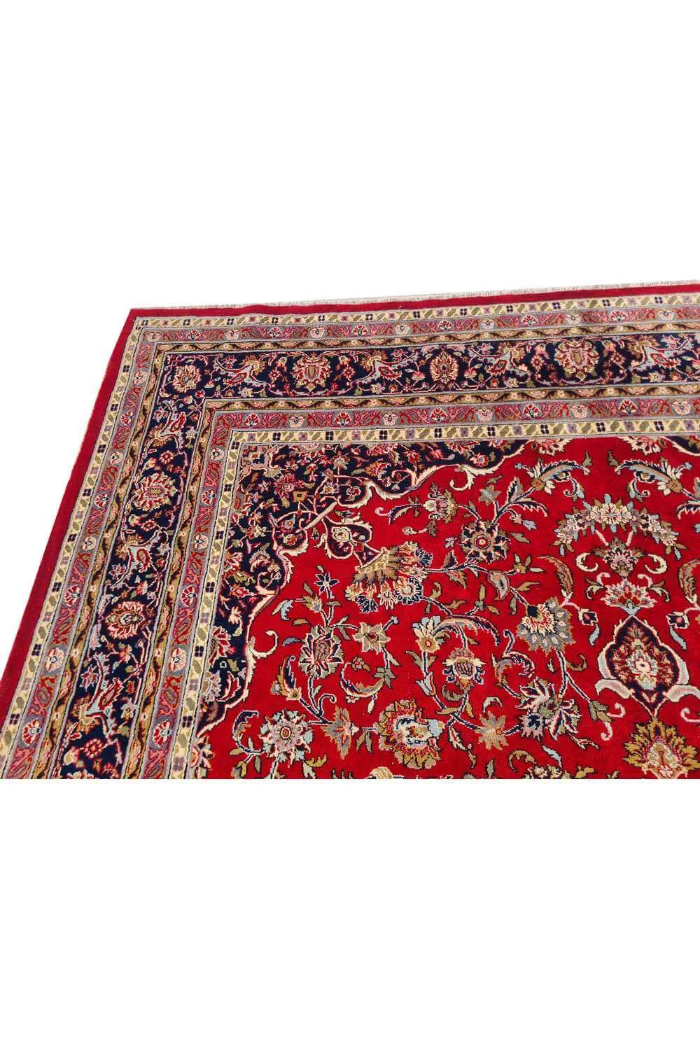 Amazing Hand Knotted Vintage Mashad Wool Area Rug 10.0 x 8.1 Ft