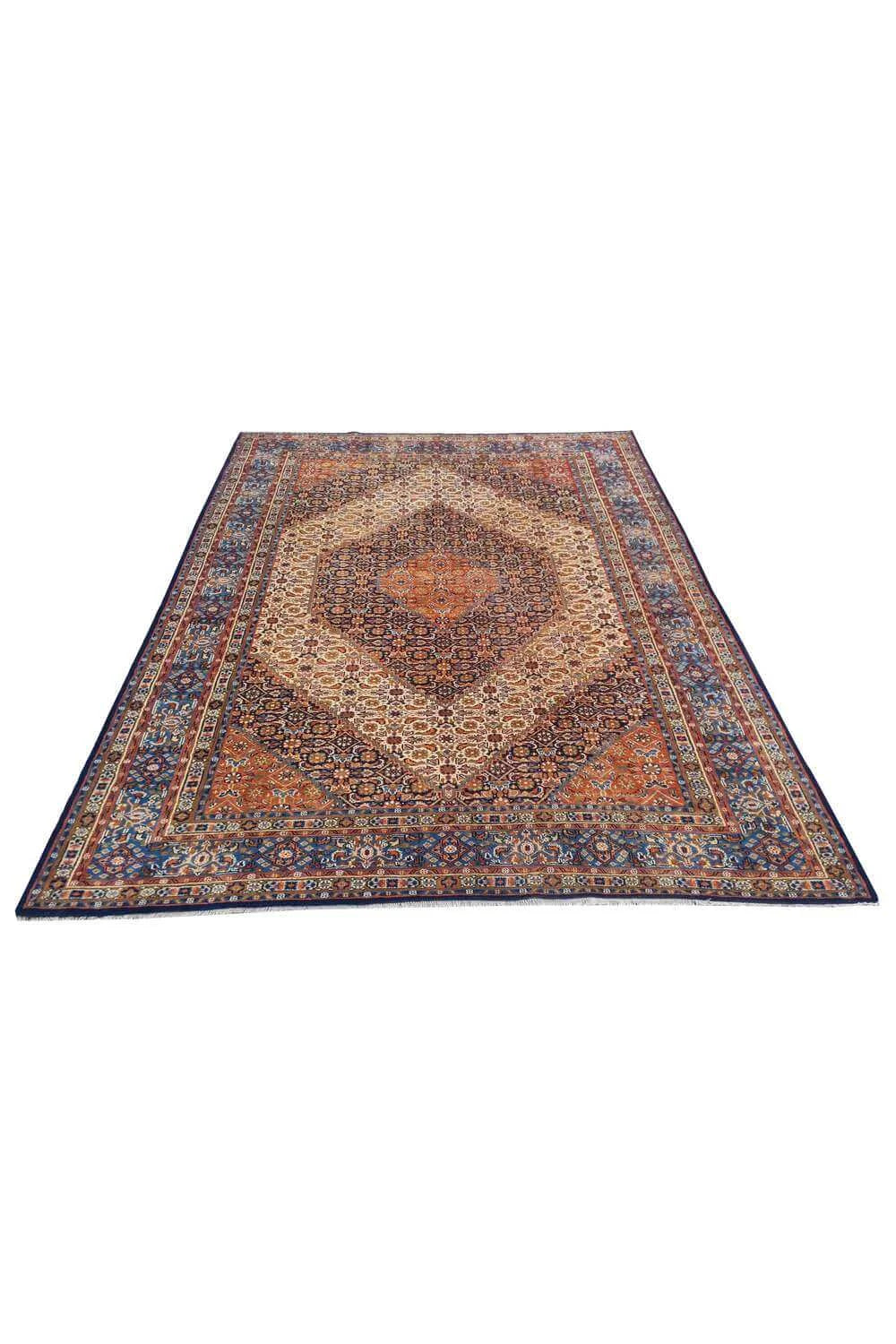 Amazing Hand Knotted Vintage Yamoud Wool Area Rug 9.4 x 6.10 Ft